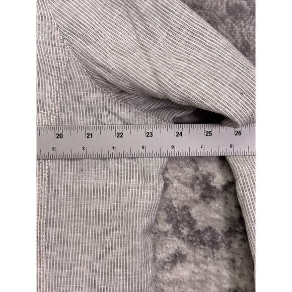 Eileen Fisher Blazer XL Womens Hemp Organic Cotton Lightweight Striped Jacket - Picture 4 of 8
